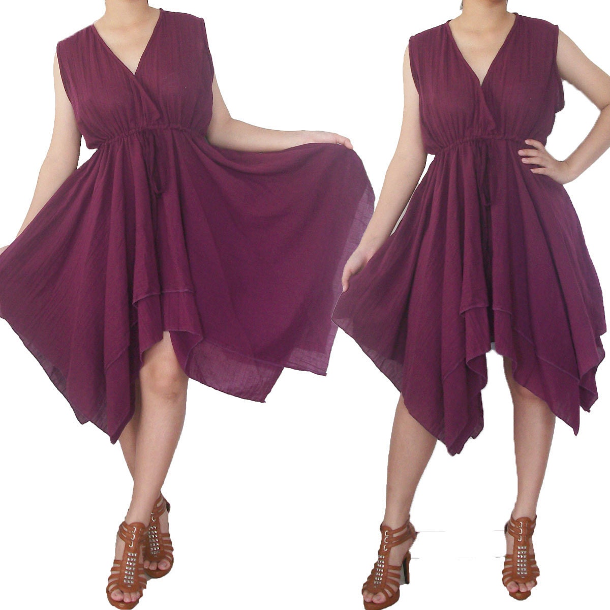 SALE 30% off - Purple 2 Layers Simply Sexy Long Dress