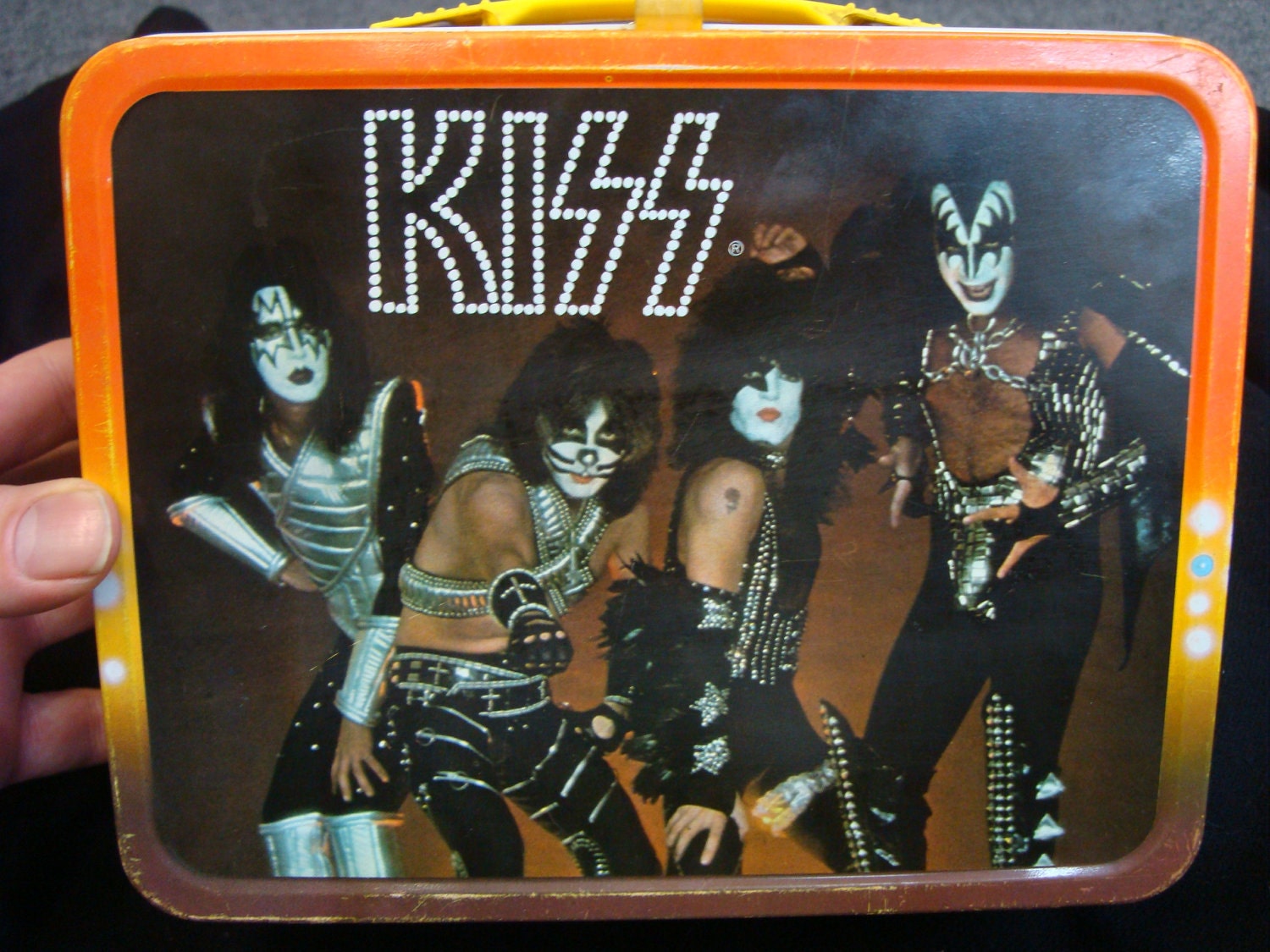 Vintage Kiss Metal Lunchbox Lunch Box Excellent By Robsvintique