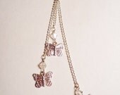 Three butterflies ear cuff