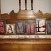 Customized Family Sign Word Blocks