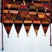 African ethnic inspired art quilt wall hanging 30" X 37"
