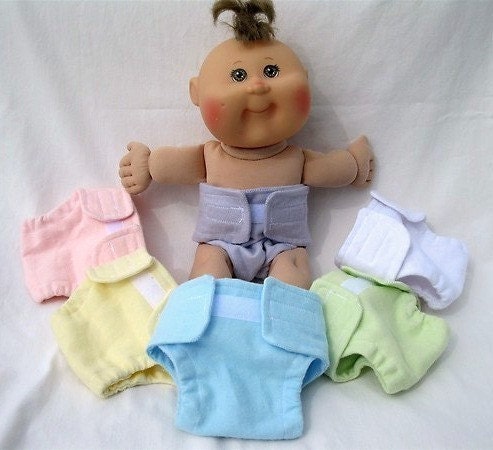 Cabbage Patch Pastel Set of Six Diapers. Can be Purchased Individually as well.