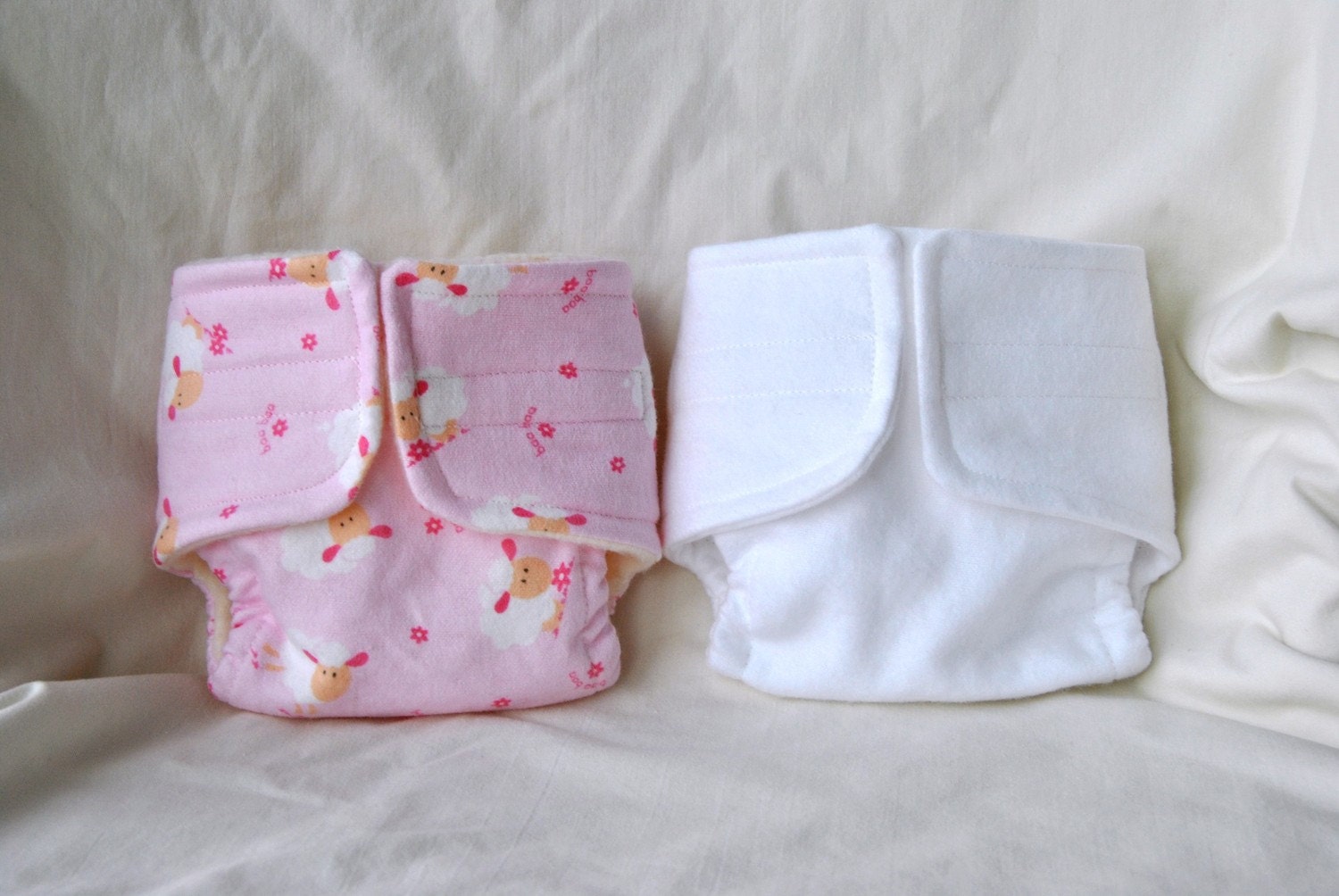 Baby Doll Cloth Diaper Set of Two Diapers Pink by BabyDollDiapers