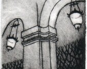 In the Palais Royal- Intaglio print