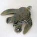 Sea Turtle - Olive Green clay sculpture