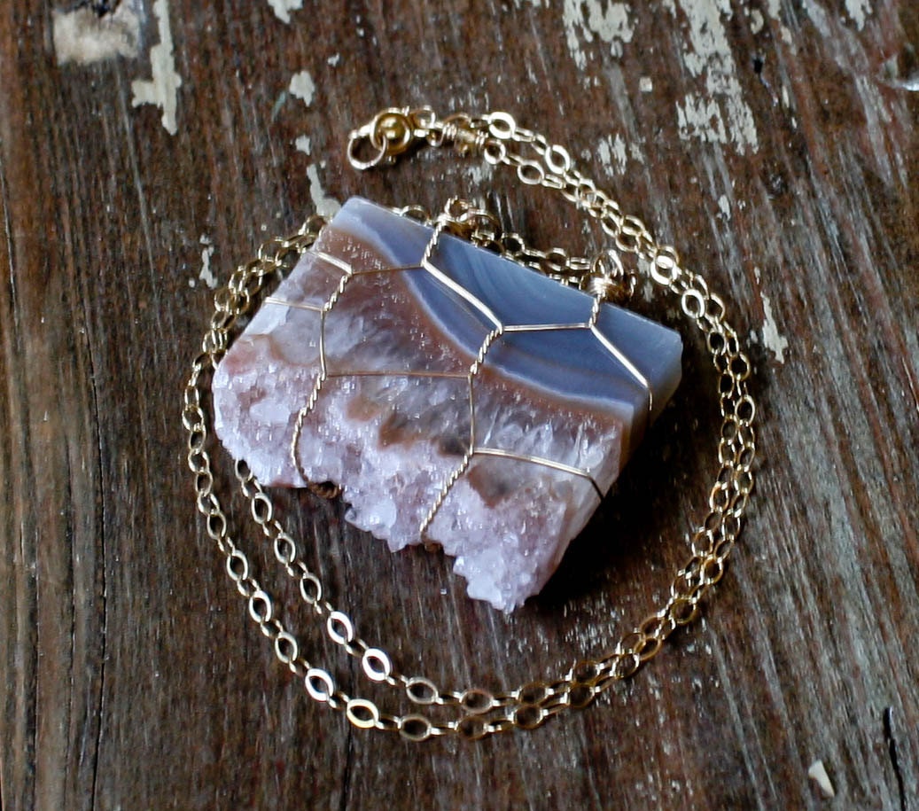 SALE Sugar Amethyst Necklace on Gold