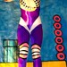 AMAZING patchwork LYCRA BODYSUIT/ leotard