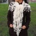 Bridal Shawl-Hand Knitted Ivory Romantic Shawl With Cheerful Flowers And Sym-Valentine's day Day Tulip TeamT