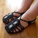 Gladiator Home Sandals -Home Slippers - Black and silver-Traditional Turkish Design Winter Fashion TeamT