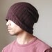 Hand Knit Mens Hat - Skew Foxtrot