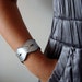 Silver Leather Braid Cuff