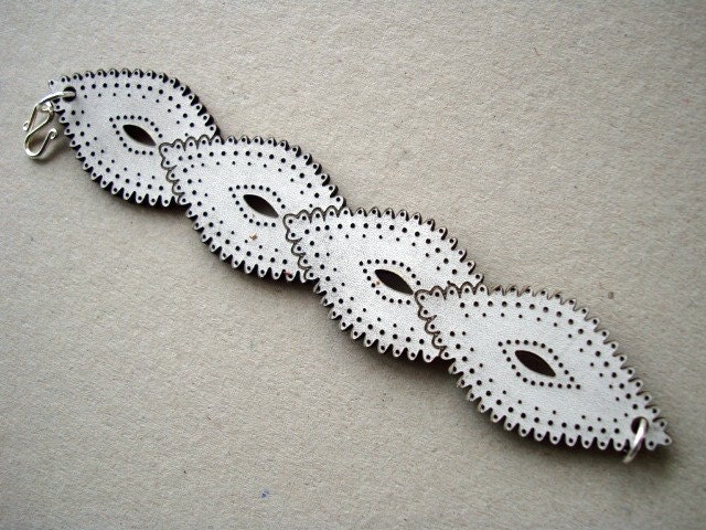 Silver Leather Braid Cuff