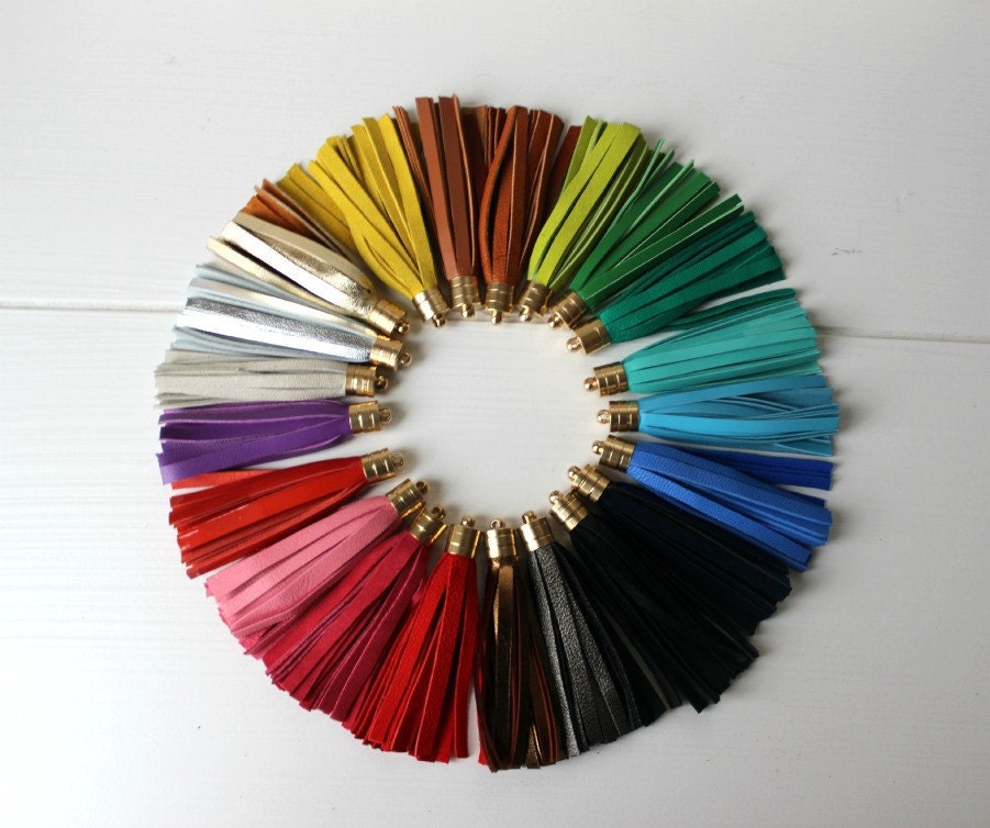 10 Leather Tassels