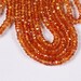 Padparadscha Sapphire Rondelles, Orange Sapphire Rondels, Roundels, 3" Strand - Faceted