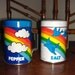 1980s Rainbow Salt & Pepper Shakers