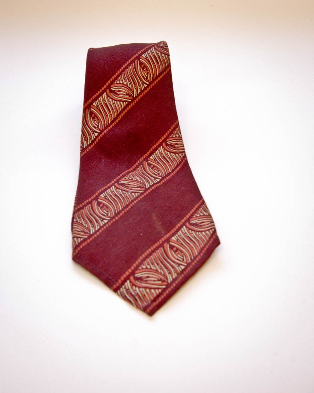 50's Woodblock Design Tie