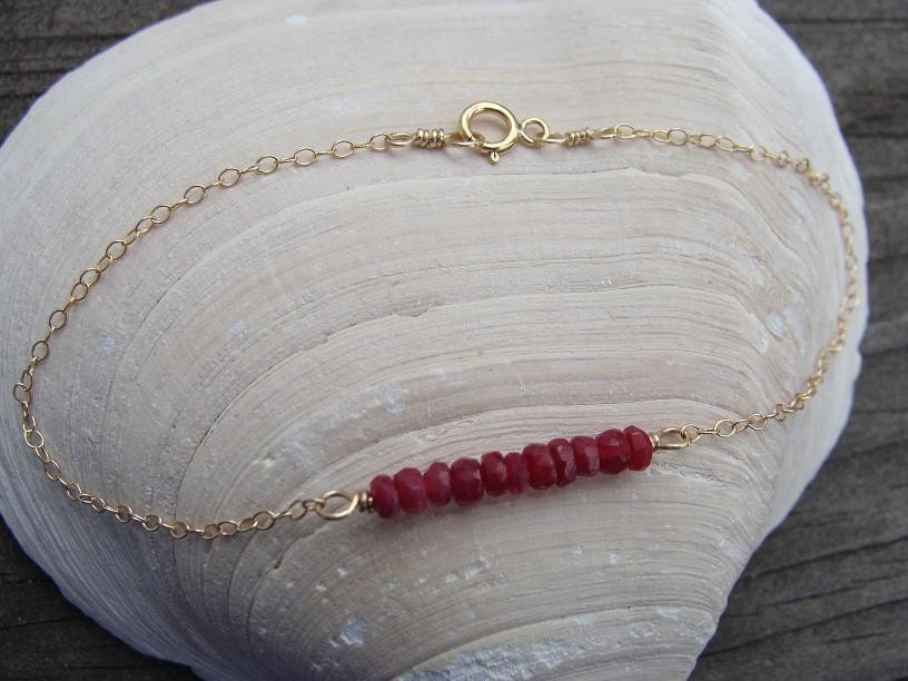 ruby bar bracelet