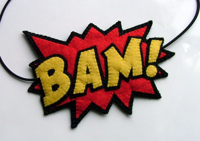 BAM Comic Book Headband Roller Derby Super Hero