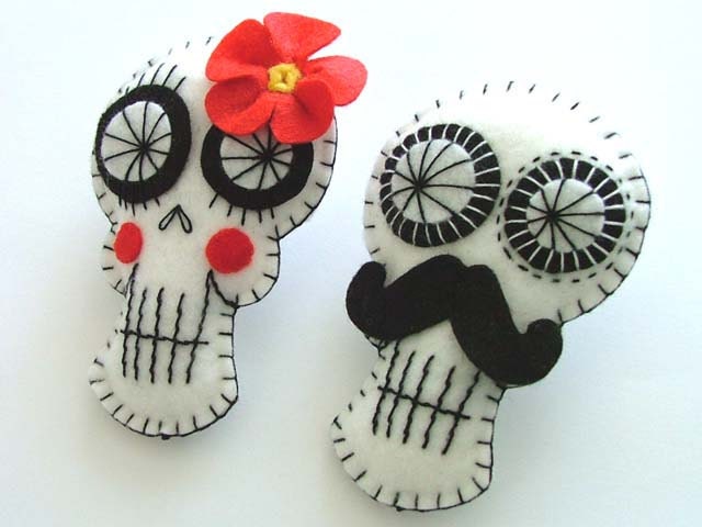 Day of the Dead Wedding Boutonnieres