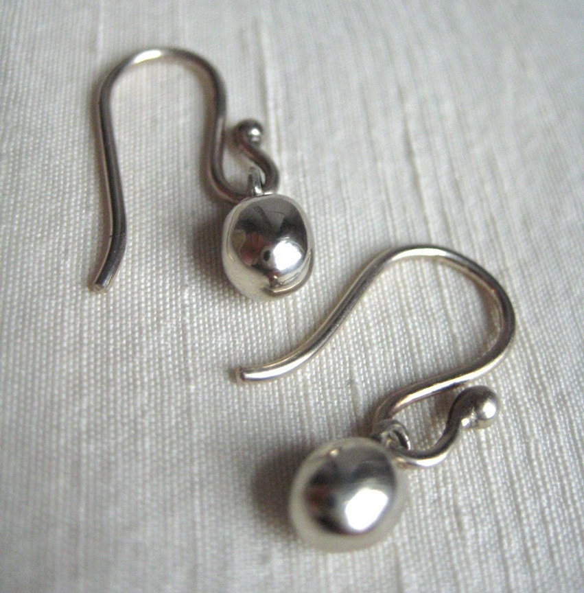 Solid 14k White Gold Drops