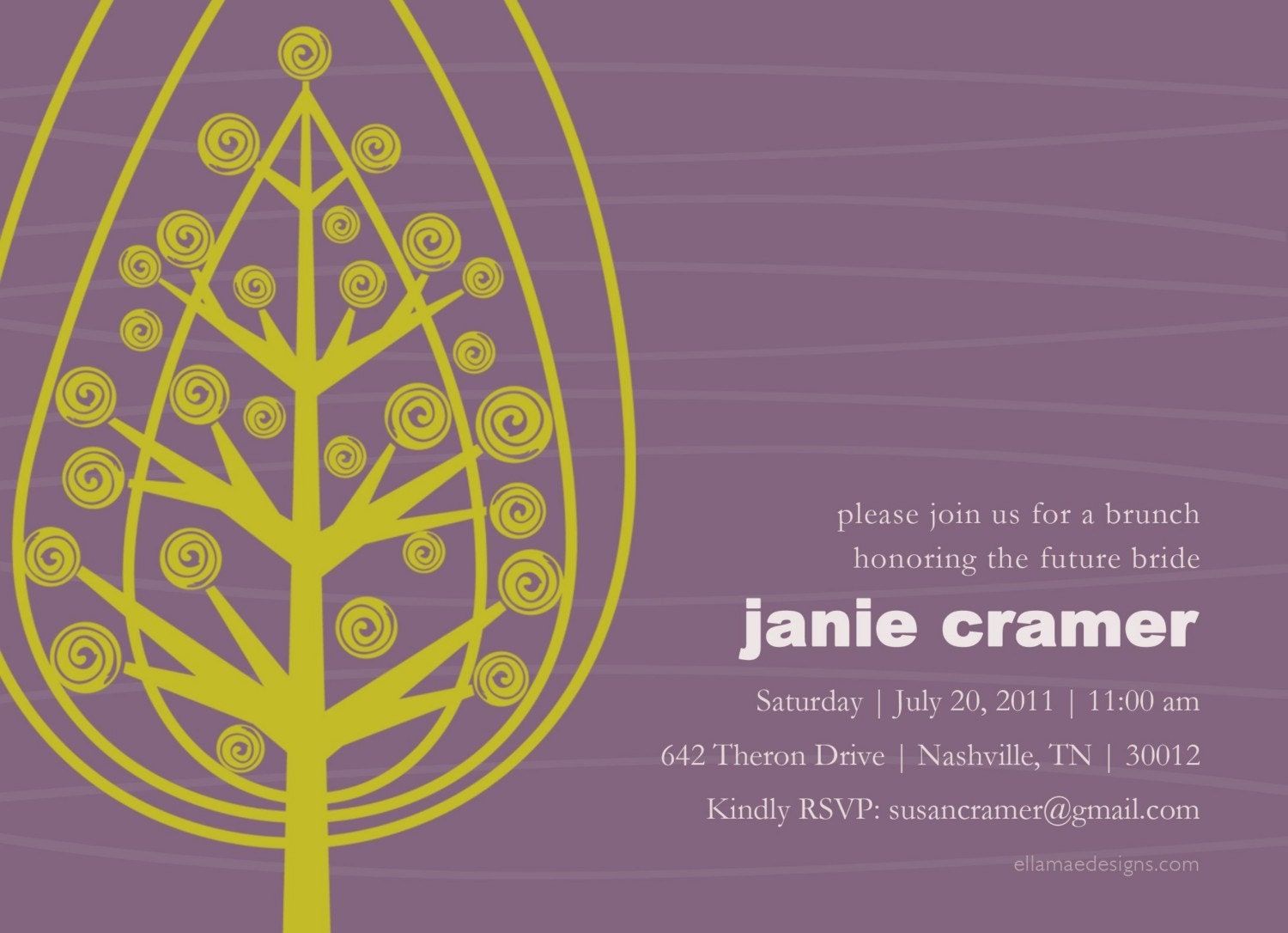 Bridal Shower/Birthday Invite - Janie