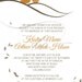 Love Birds - Flowers, Branches, and Birds - Wedding Invitation