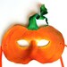 Pumpkin Mask - Handmade Leather Mask