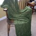 Sage Green Knitted Afghan