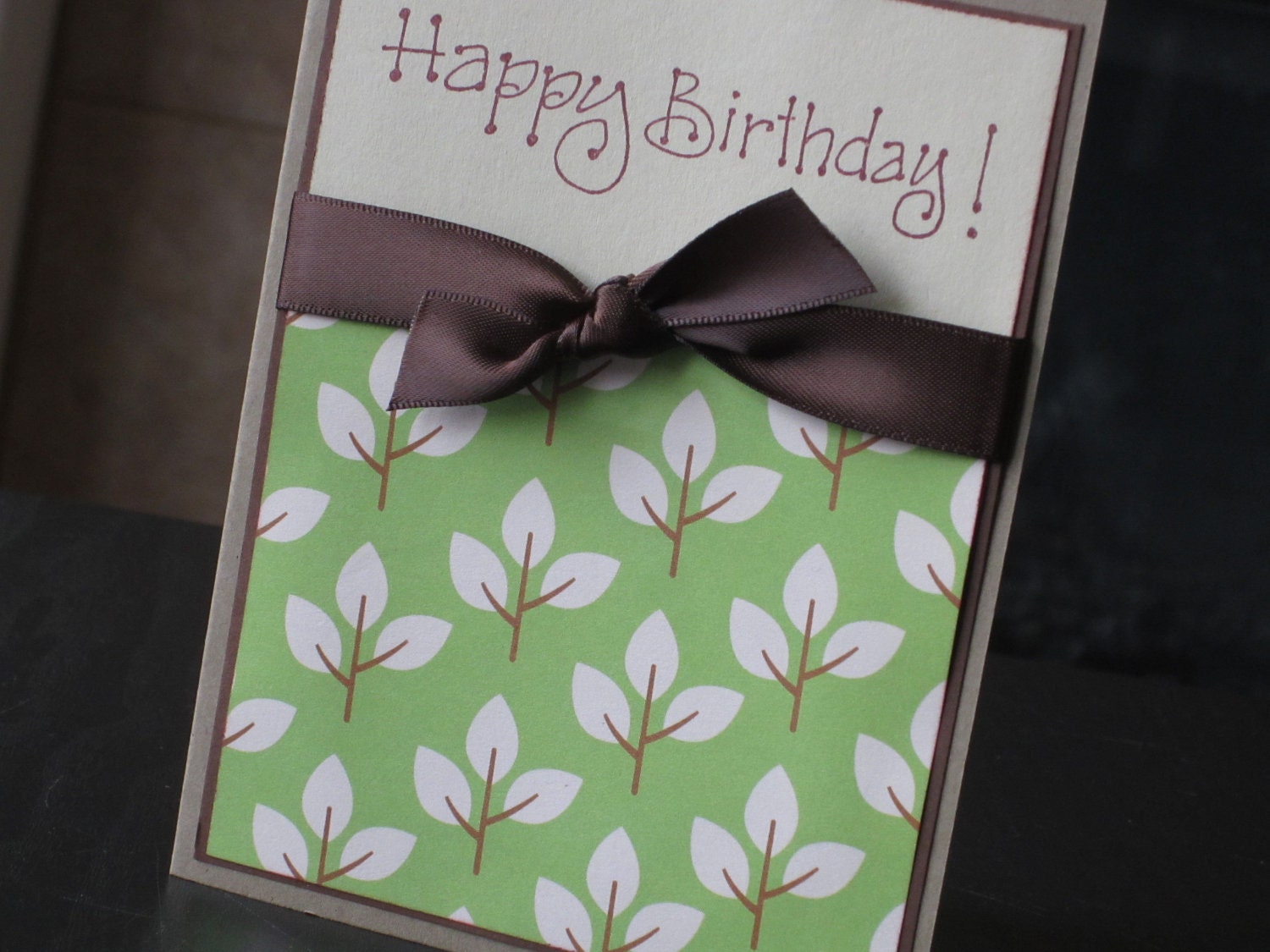 A calm and peaceful Happy Birthday Card by thepaperdivamum on Etsy