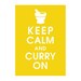 Keep Calm and Curry On- 5x7 (Mortar Pestle) (Canary Yellow Featured) Buy 3 and get 1 FREE