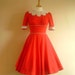Red Cotton Prairie Dress - by Dig For Victory