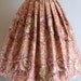 1950s Style Chestnut Brown Rose Print Cotton Prom Dress- Made by Dig For Victory