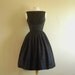 Black Linen Tiffany Prom Dress - Custom Order for Vanessa Stoneman. Made to Measure - by Dig For Victory