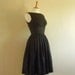 Size UK 6-16 - Black Linen Tiffany Prom Dress - Made by Dig For Victory