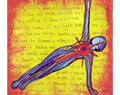 Yoga Art Capturing Sunlight (8x8 Fine Art Print)