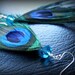 Peacock Earrings, Feather Earrings, Peacock Feather Earrings-The Flight of Fantasy Earrings