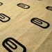 Vintage fabric in brown geometric pattern - Yardage