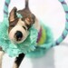 Ooak- Spun Cotton Decor - Jack Russell Terrior- Circus Dog -Hula Hoop-