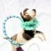 Ooak- Spun Cotton Decor - Jack Russell Terrior- Circus Dog -Hula Hoop-