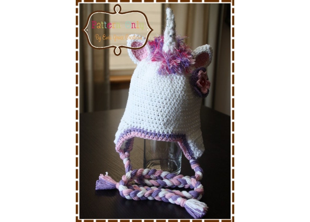 Unicorn Hat Crochet Pattern - GLIMMER - 115