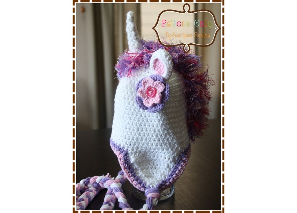 Unicorn Hat Crochet Pattern - GLIMMER - 115