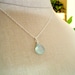 ocean mist - lovely blue chalcedony gem - sterling silver or gold chain - simple everyday jewelry