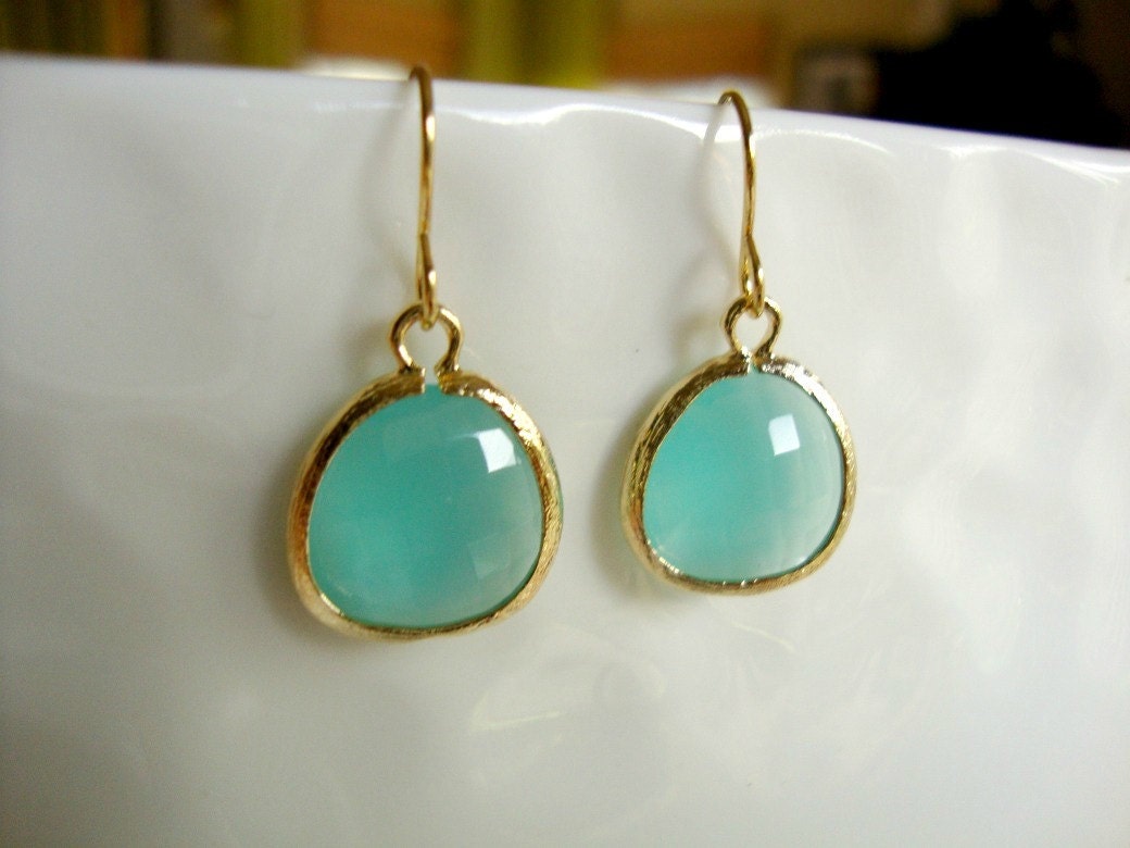 pacific blue earrings - simple modern gemstone jewelry