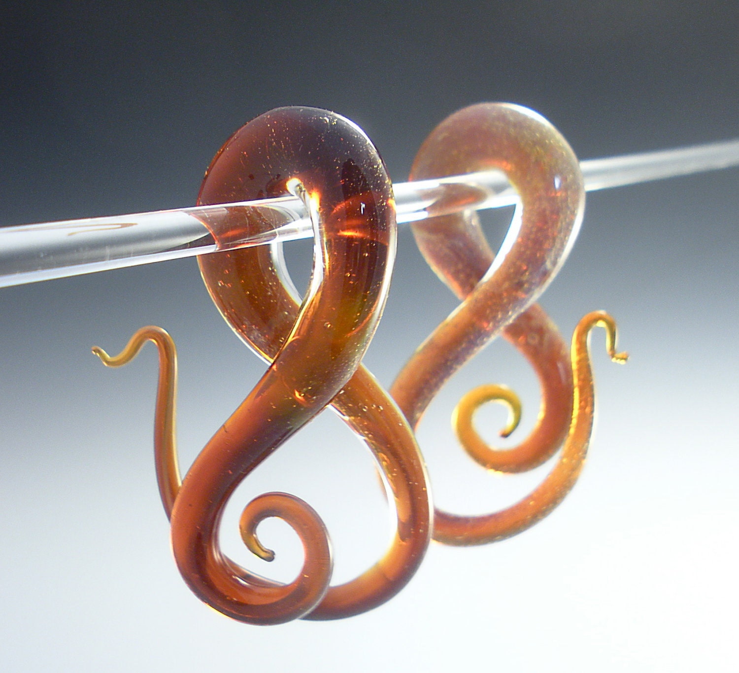 2g 6mm Beautiful Ear Plug Hanging Shapes Gauges for Stretched Ears 100% Hard Glass