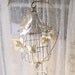 Antique Wrought Iron Bird cage and Stand. Paper Butterflies. Shabby Rusty Ornamental  Romantic Cottage Garden Patio Wedding Accessory SALE