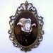Sir Ovis Aries Portrait - Framed Fine Art Print - Ornate Vintage Metal Frame