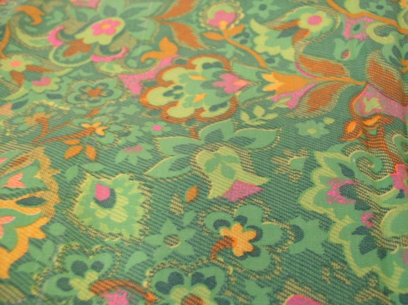 SALE Vintage J Manes MOROCCO Mod Hippie 1960s Cotton Fabric 159 x 45