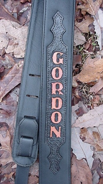 Custom Handmade Tooled Leather GUITAR STRAP With Your NAME