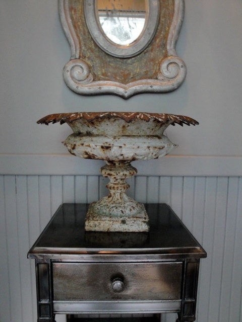 Antique cast iron urn