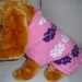 SALE-Hand Knitting Dog Sweater-Custom Pet-Pink Purple White-Winter Dog Fashion Clothing